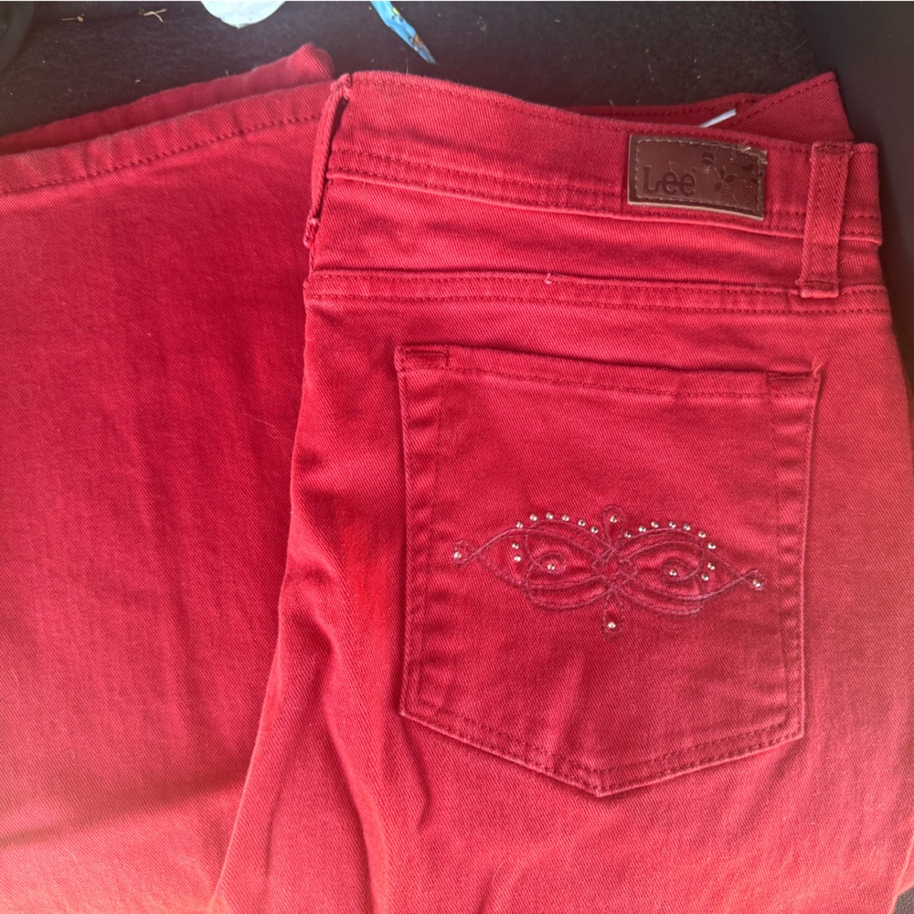 Lee Women's Vibrant Red Jeans
